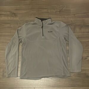Men’s Moosejaw Gray 1/4 Zip Fleece Pullover, Size Small